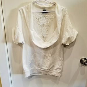 Wet seal crochet detail top